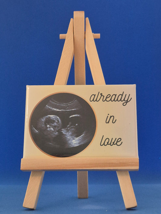 magnet showing scan photo with text already in love