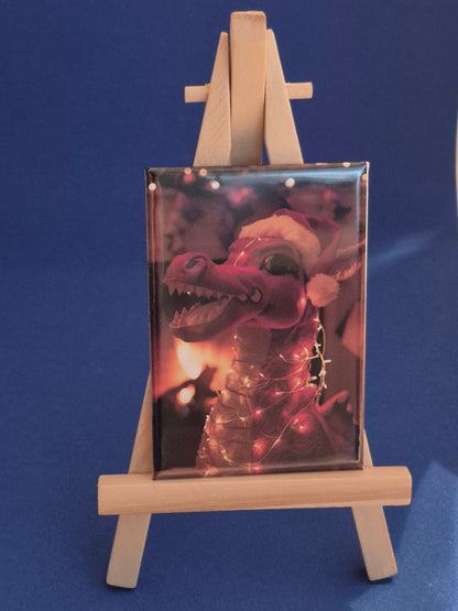 Red Dragon Christmas Magnet 1
