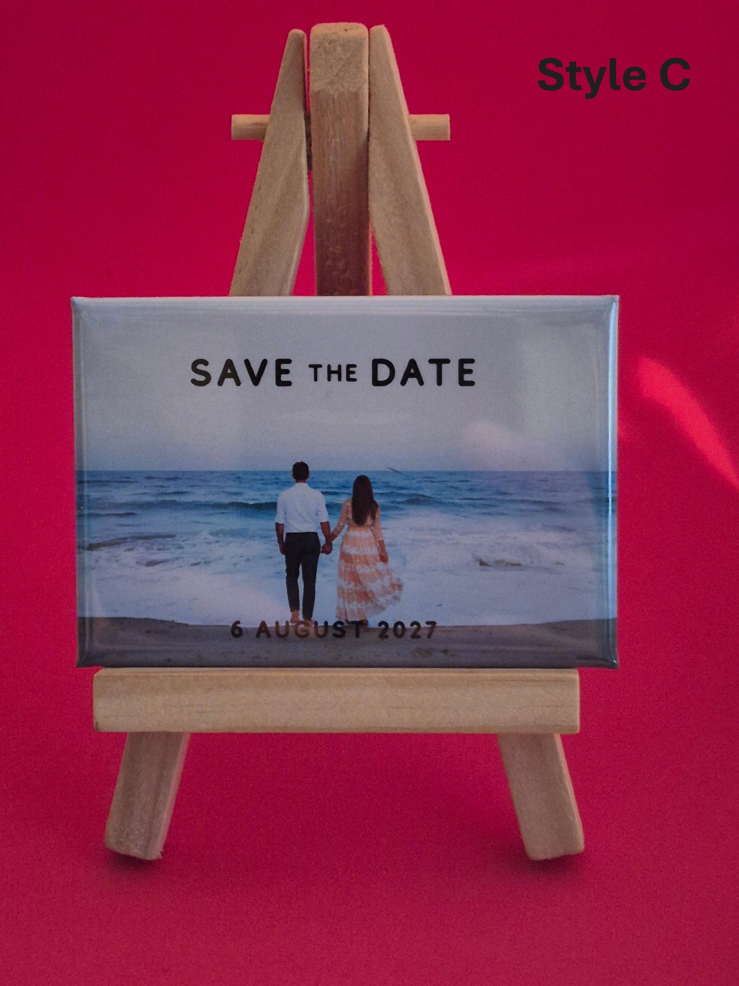Custom Save the Date Magnet - Personalised Engagement Announcement