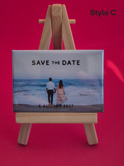 Custom Save the Date Magnet - Personalised Engagement Announcement