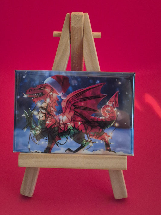 Red Dragon Christmas Magnet 2