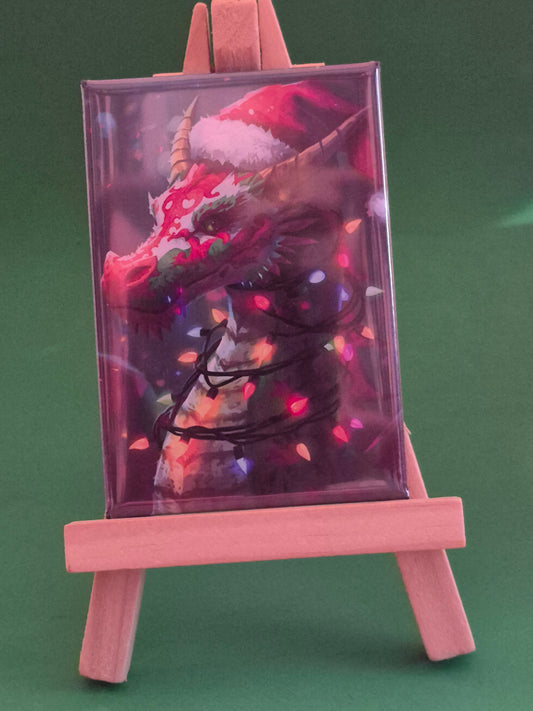 Red Dragon Christmas Magnet 4