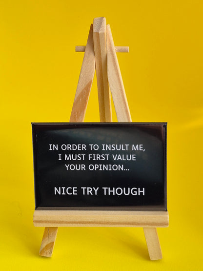 In order to insult me