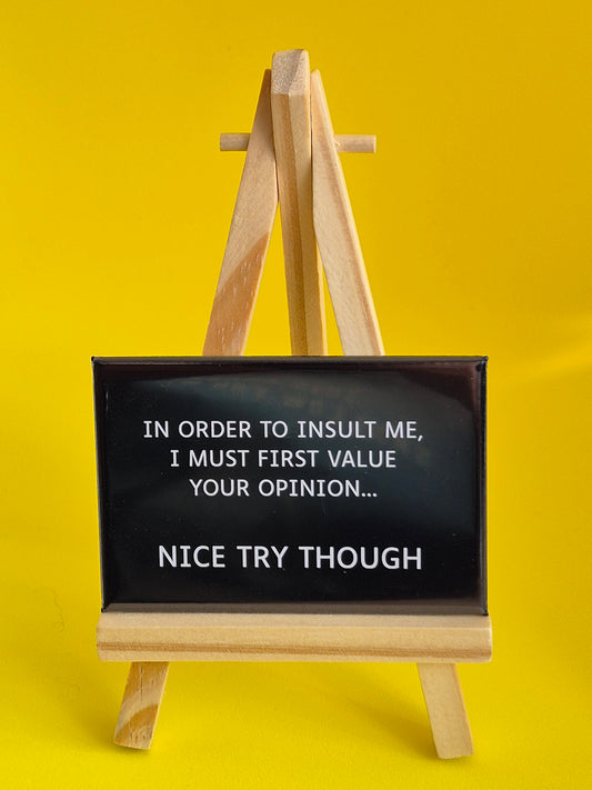 In order to insult me